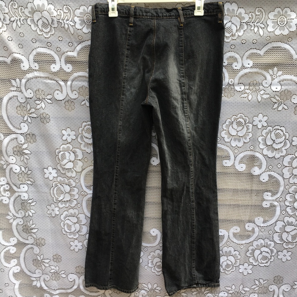 Gloria button up boot cut dark wash jeans